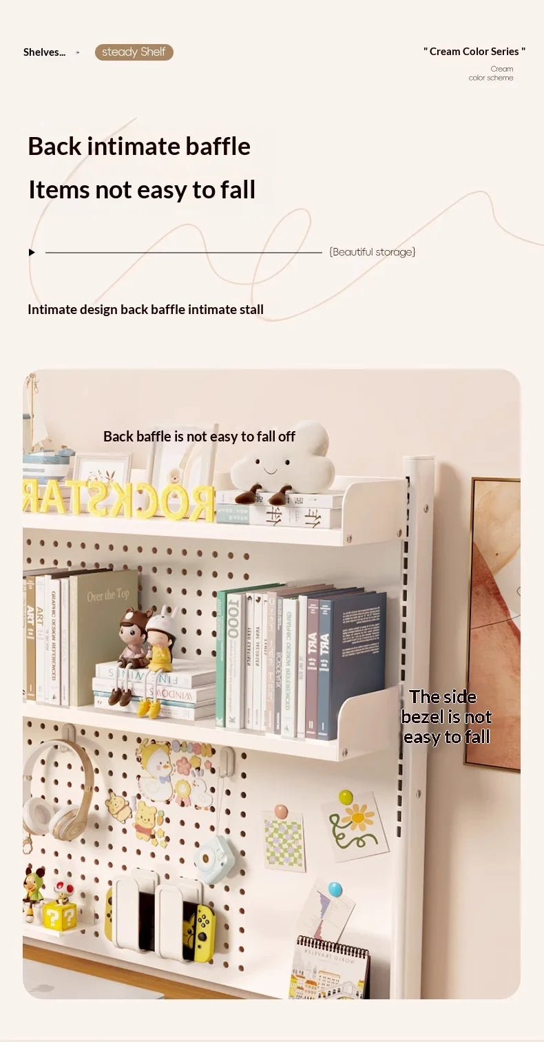 Adjustable Desktop Storage Rack Pegboard Desk Bookshelf Organizer