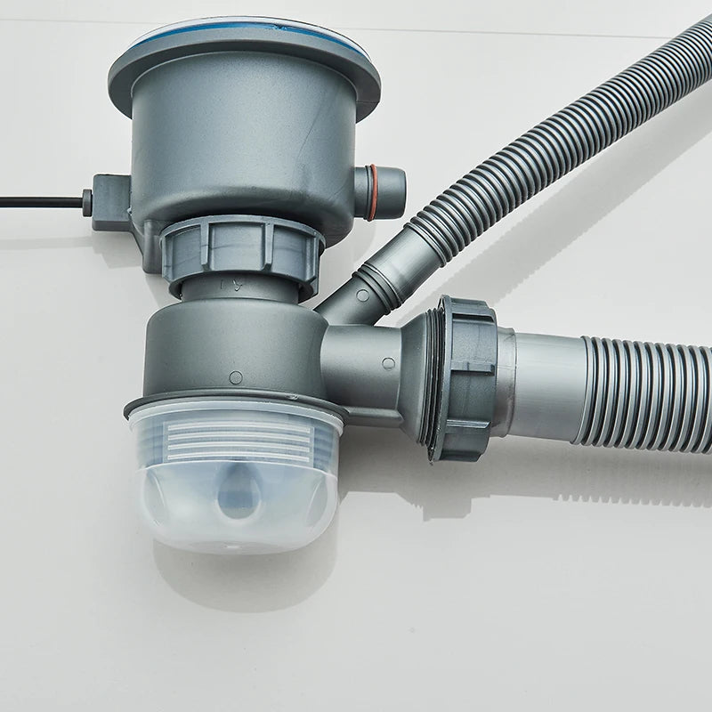 Multi Functional Digital Flying Rain Faucet White Double