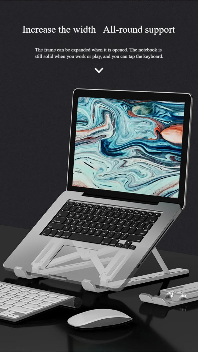 Laptop Stand Foldable Cooling Rack Height Increasing Tray