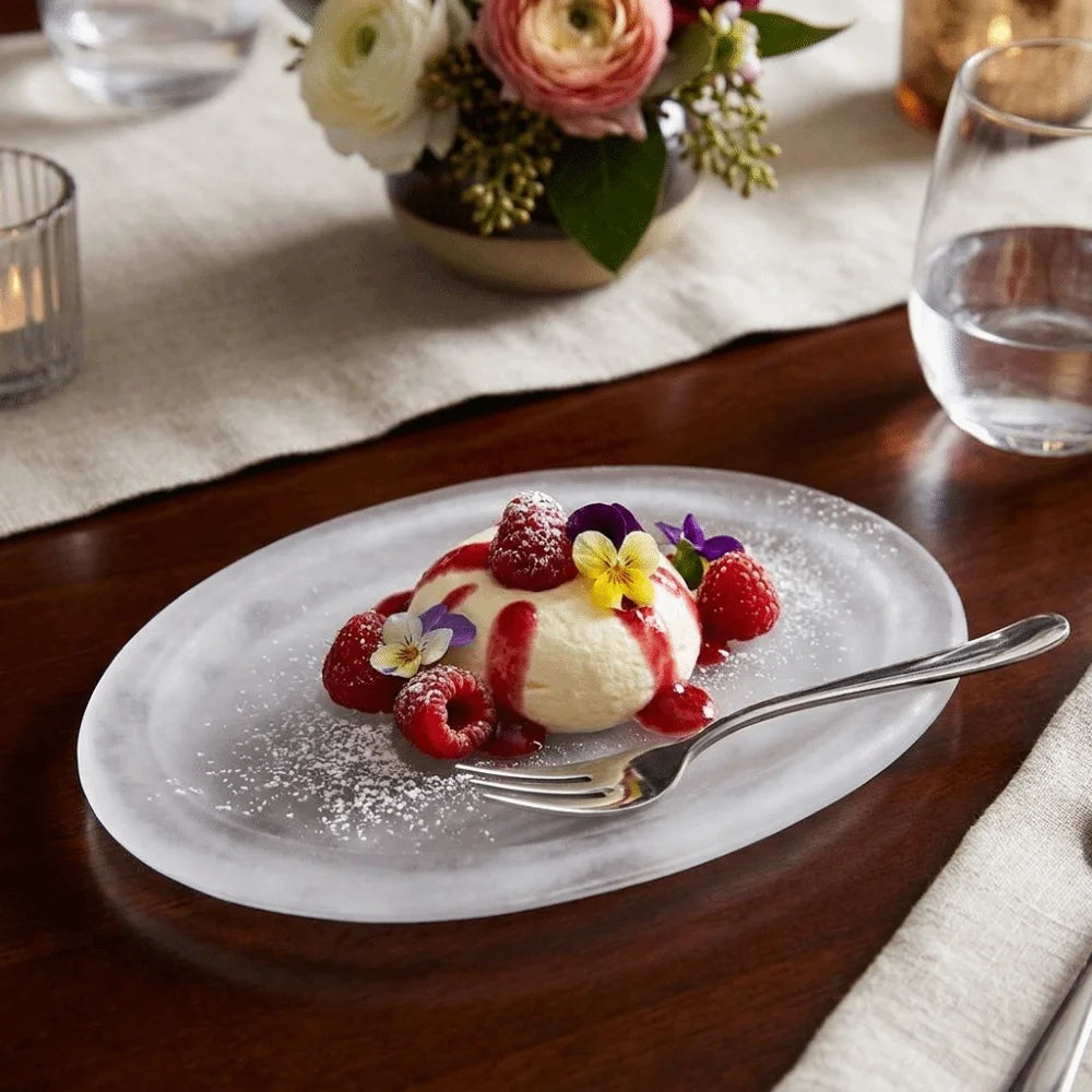 Multipurpose Oval Shape Glass Dessert Dish Heat-Resistant