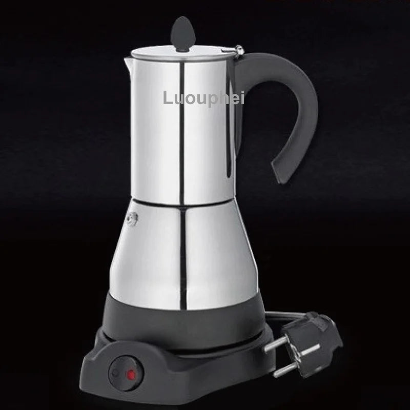 150ml/300ml Electric Coffee Maker Cups 3/6cups Stainless Steel