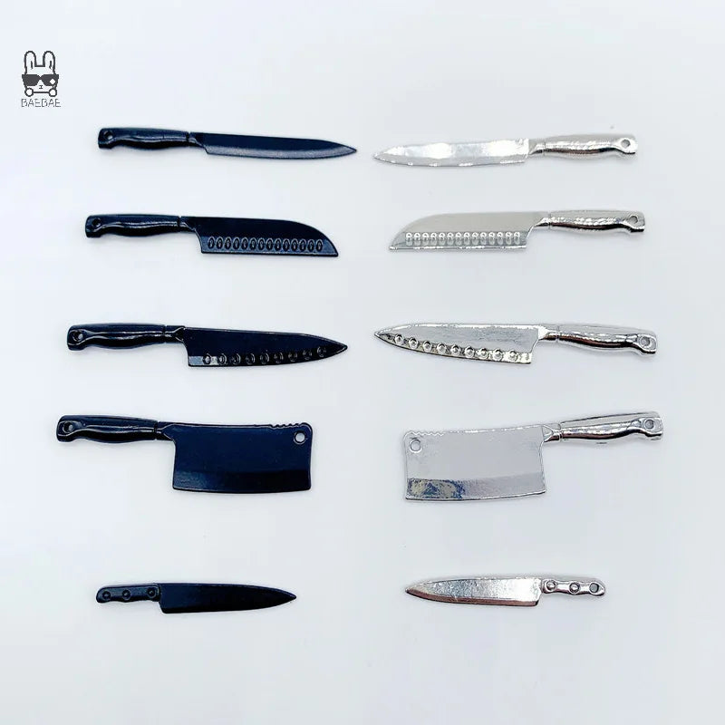 1/12 Dollhouse Mini Knives Model Dollhouse Cooking Utensils