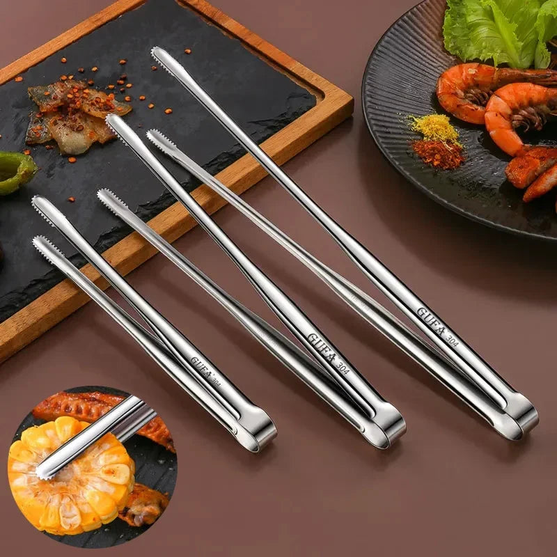 Barbecue Food Tong Non-Slip Cooking Clip Stainless Steel
