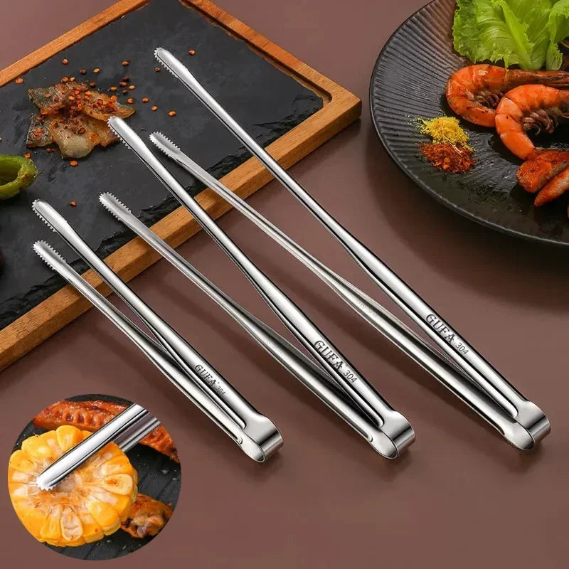 Barbecue Food Tong Non-Slip Cooking Clip Stainless Steel