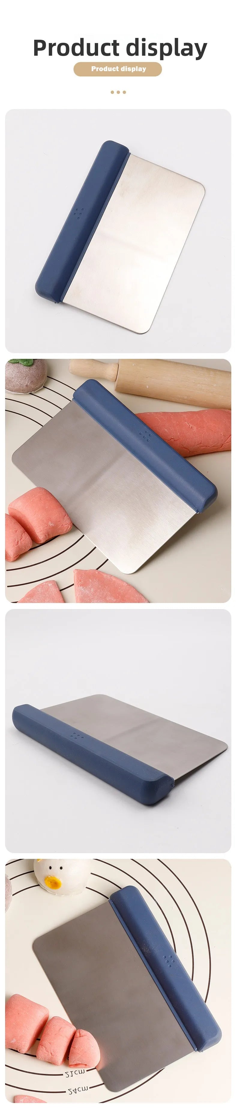 Stainless Steel Dough Scraper Handle Bench Cutter Pastry
