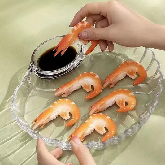 Transparent Shell Dish Vinegar Discs Creative Dumpling Plate