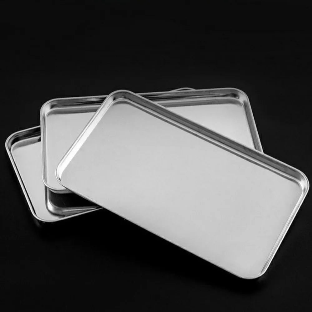 Food Grade Stainless Steel Tray Rust Resistant Rectangular