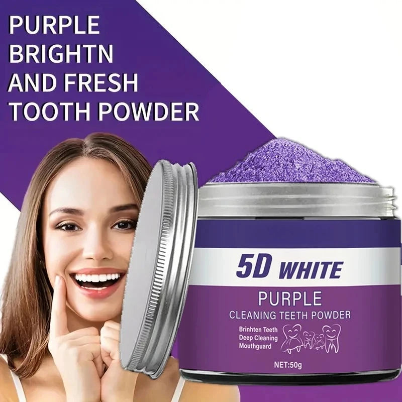 Purple Teeth Whitening Powder 50g - Deep Cleaning