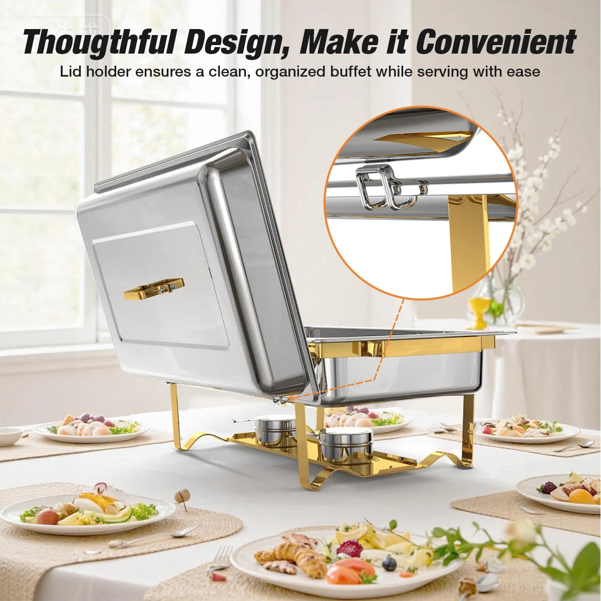 4pack 10l Chafing Dish Buffet Stainless Steel Chafer