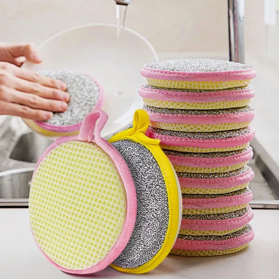 10/20/50pcs Double Side Dishwashing Sponge Dish Washing Brush