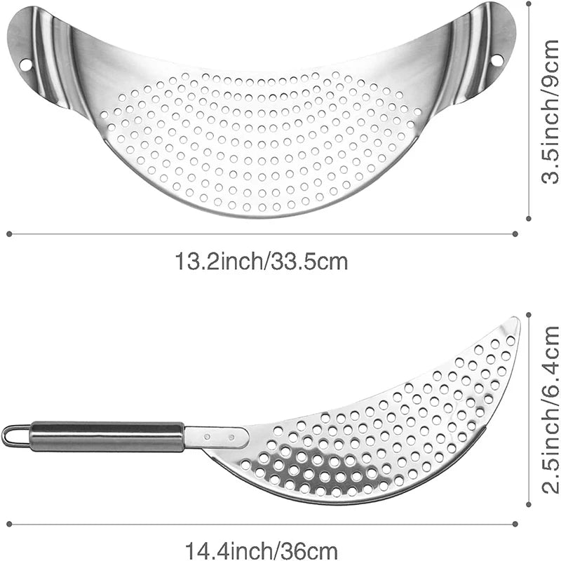 Stainless Steel Pan Pot Strainer Handle Pot Strainer