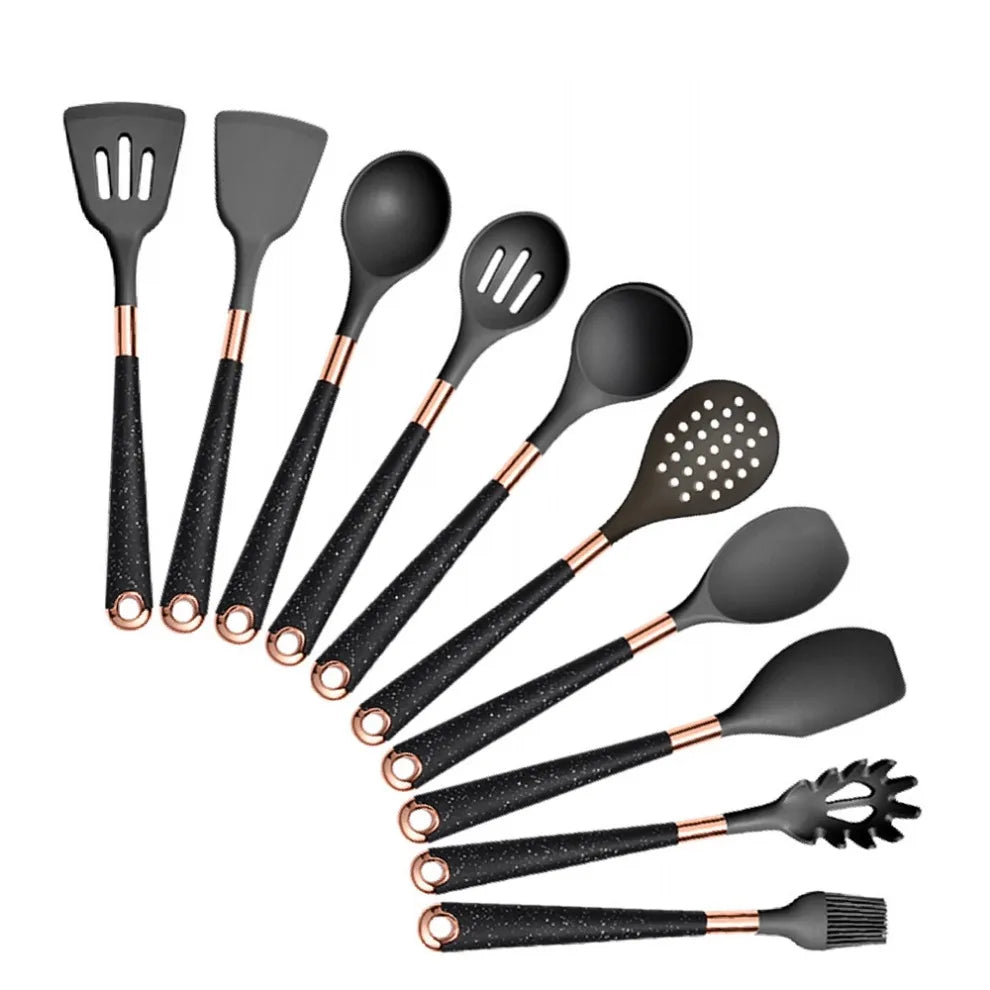 Silicone Cooking Utensils Non-Scratch Non-Stick Heat Resistant