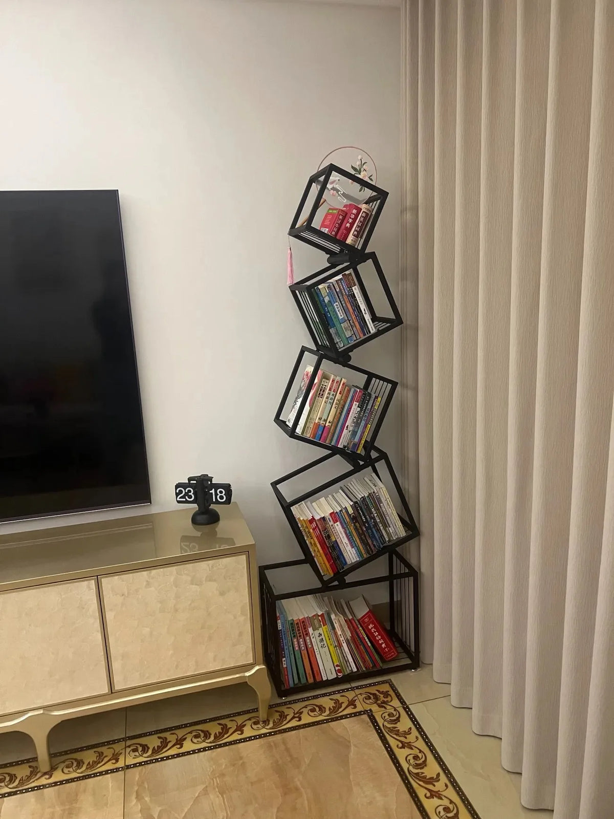 Modern Living Room Decor Iron Art Shelf Office