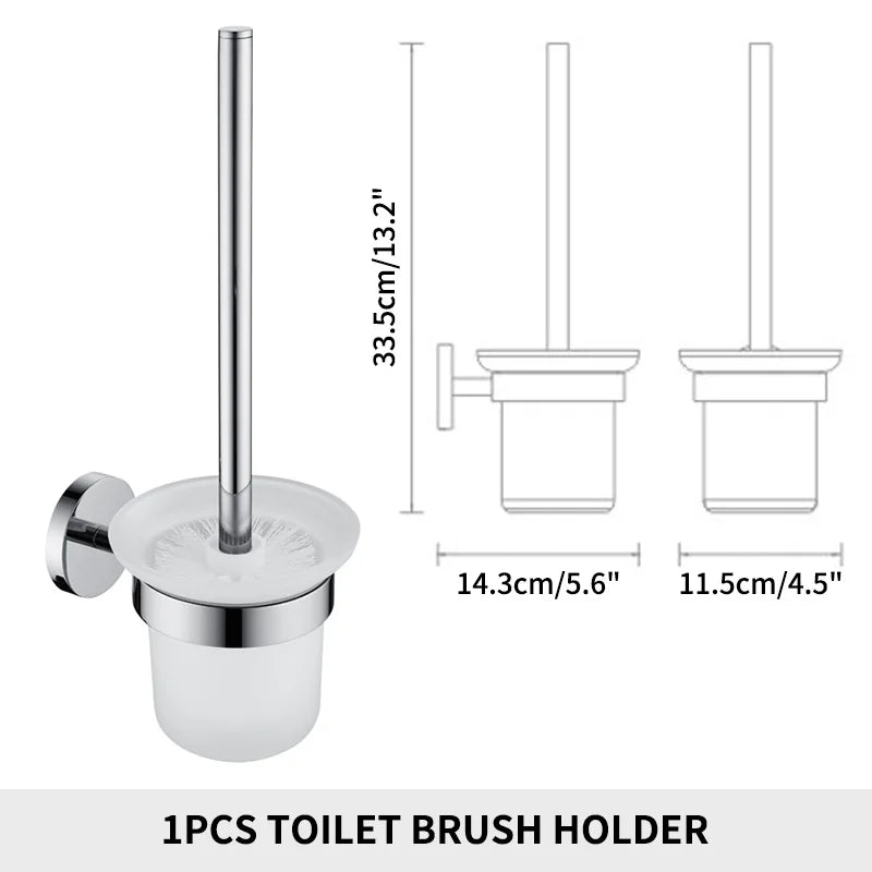 Bathroom Towel Rack Shelf Paper Holder Stainless Steel