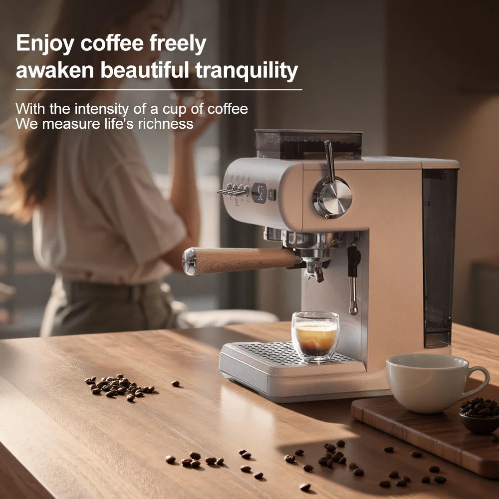 Semi-Automatic Espresso Machine Built-In Grinder & Cold Dual