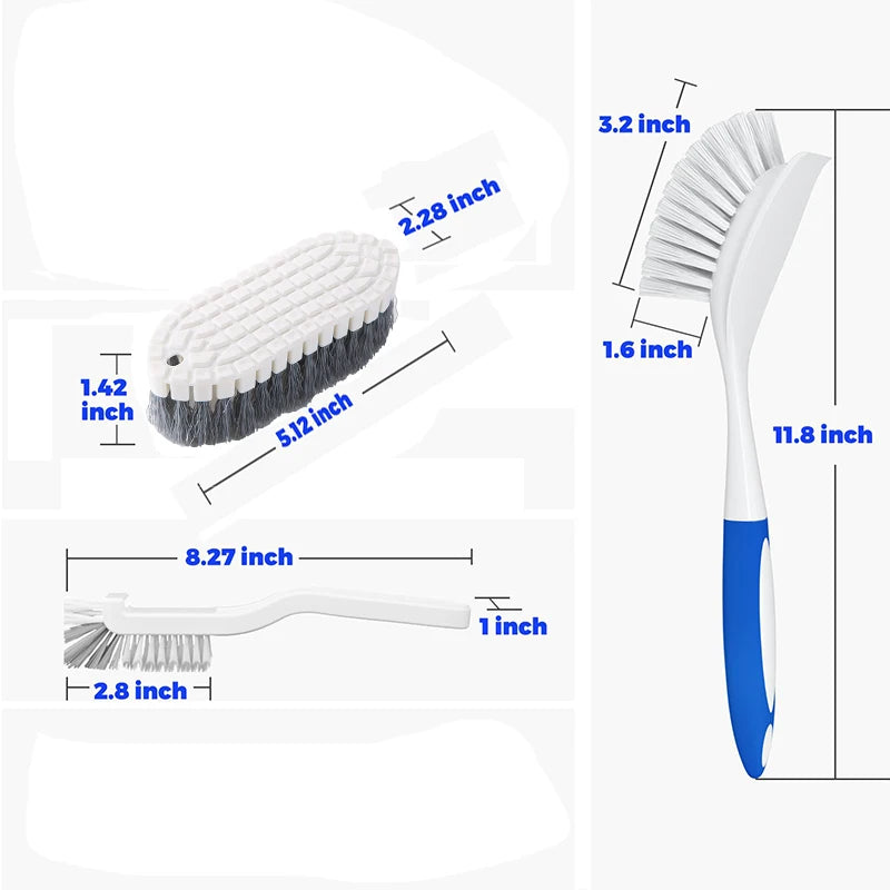 2/4/5/6pcs Cleaning Brush Pad Set Dish Scouring Pad for Cleaning Scouring Pad Kitchen Scrub Brush & Bendable Cup Brushes Dish
