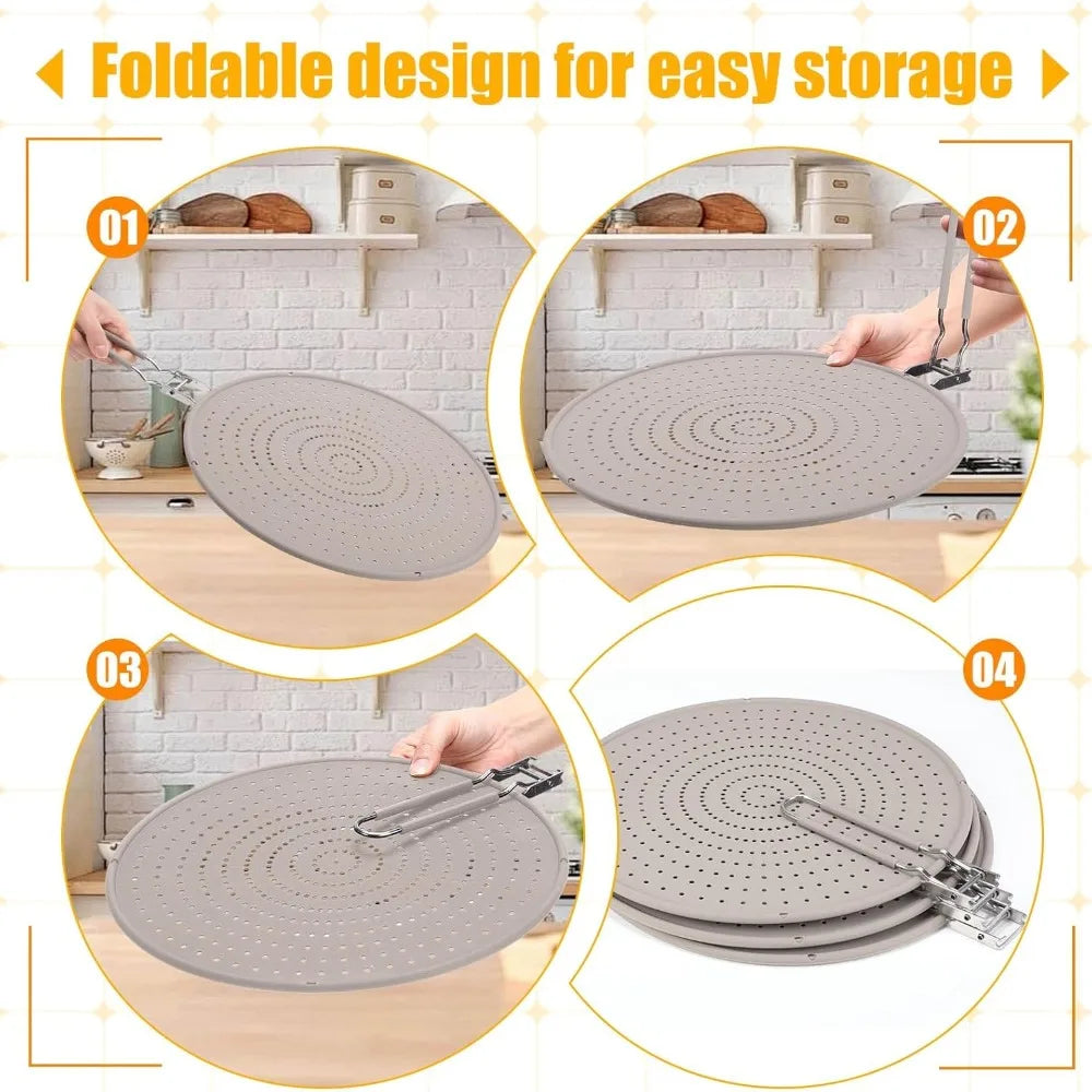 Silicone Splatter Screen Frying Pan Grease Oil Splatter