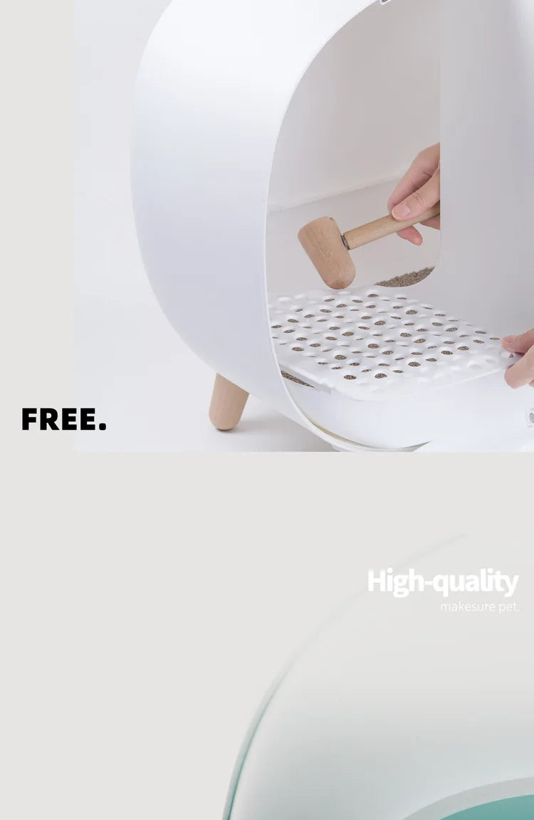 Makesure Cat Litter Box Fully Enclosed Cat Toilet