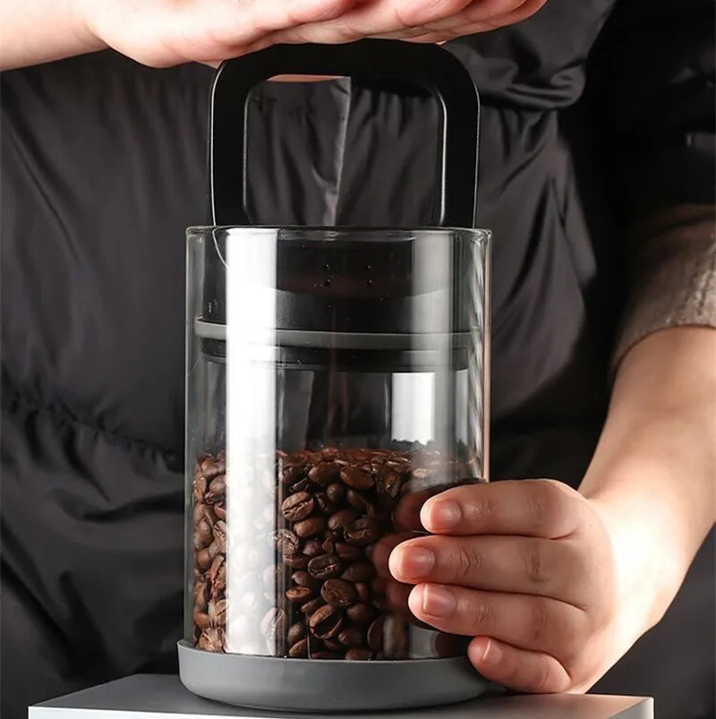 Glass Airtight Canister Food Container Tea Coffee Beans