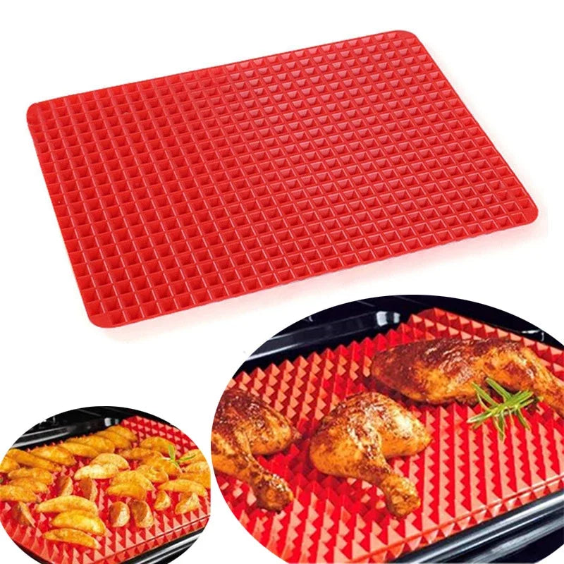 Silicone Bbq Pizza Mat Pyramid Microwave Oven Baking