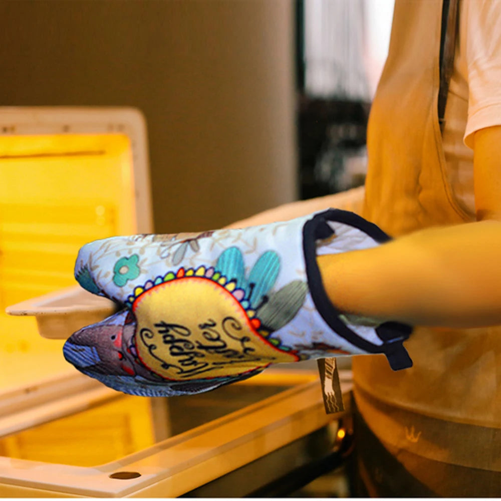 Customized Baking Gloves Woman Oven Mitts 1pcs/50pcs/100pcs