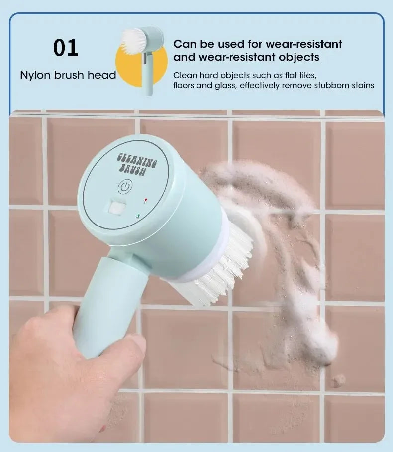 Electric Cleaning Brush Rotary Scrubber Bathroom Balcony Cleaning