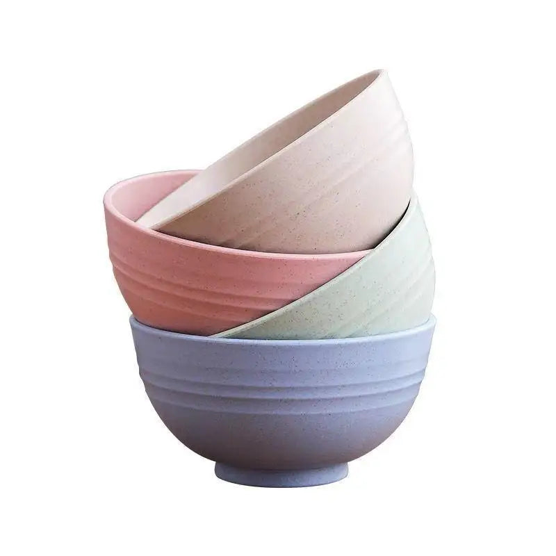 Children Bowl Sustainable Wheat Straw Tableware Kids Family