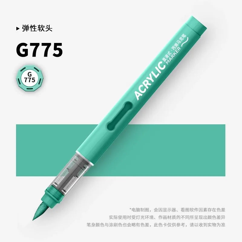 120/1 Colors Direct-Liquid Acrylic Brush Markers Pen Waterproof
