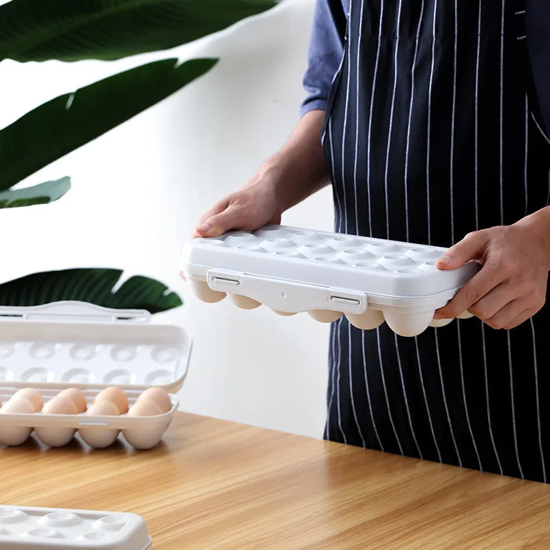 Egg Storage Box Refrigerator Plastic Airtight Fresh Keeping