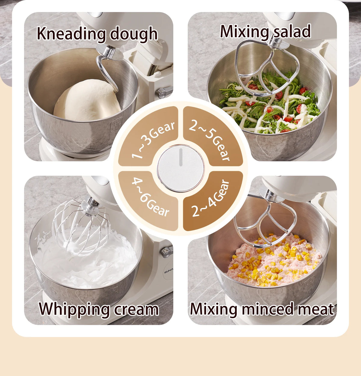 Sunatur 8l Stand Mixer Machine 2000w Electric Blender