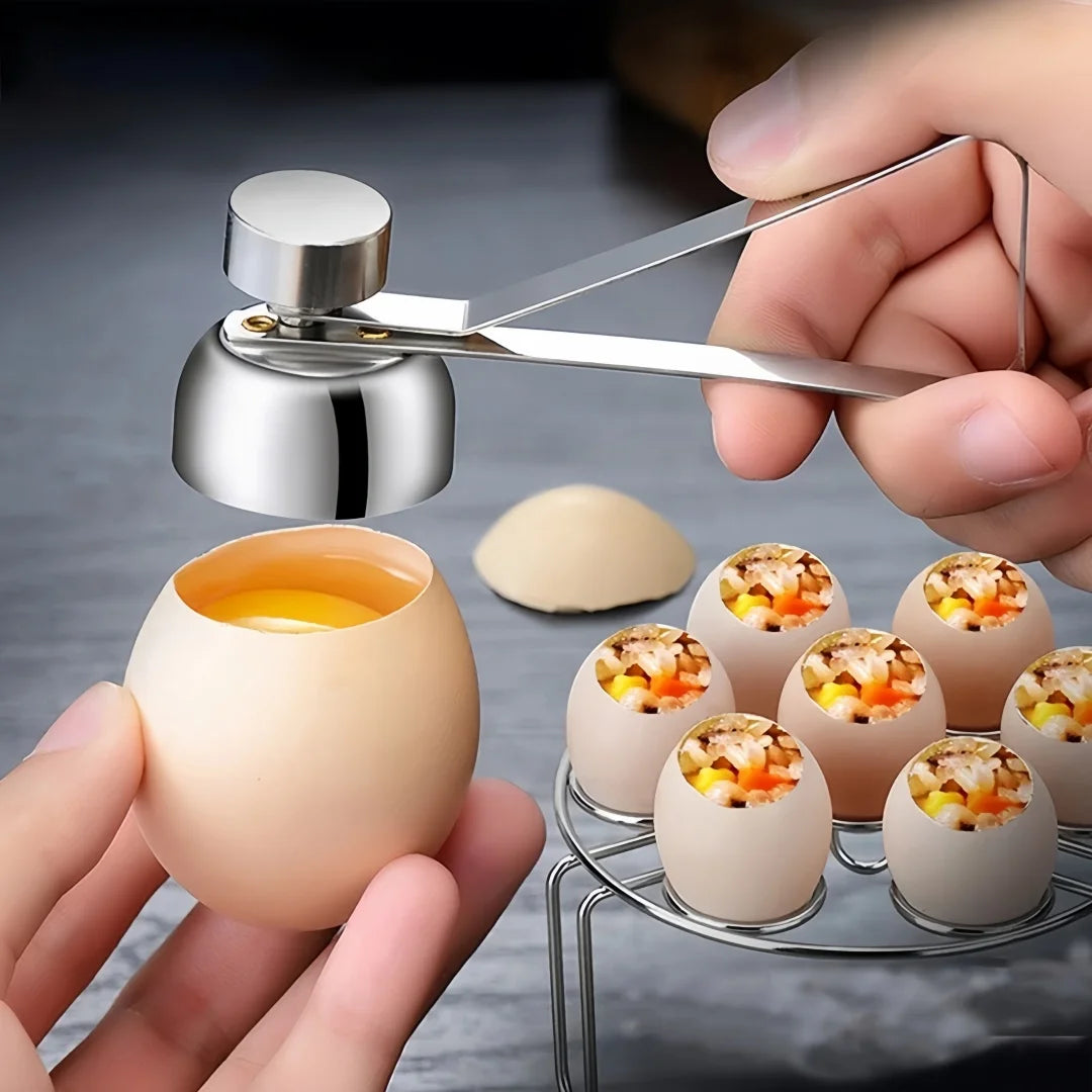 Stainless Steel Egg Topper Opener Cracker Removal Creative