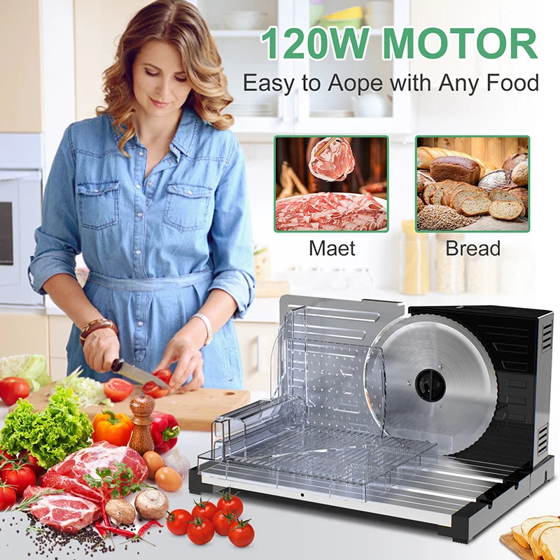 Appliances Meat Slicer Removable Blades Electric Food Slicer