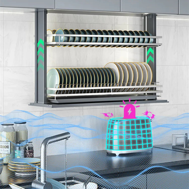 Angelparticle Smart Pull Down Cabinet Organizer-Electric Dish