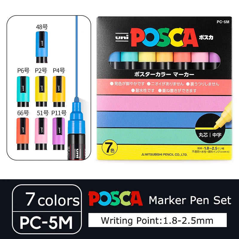 Uni Posca Full Marker Pen Storage Bag Pc-1m
