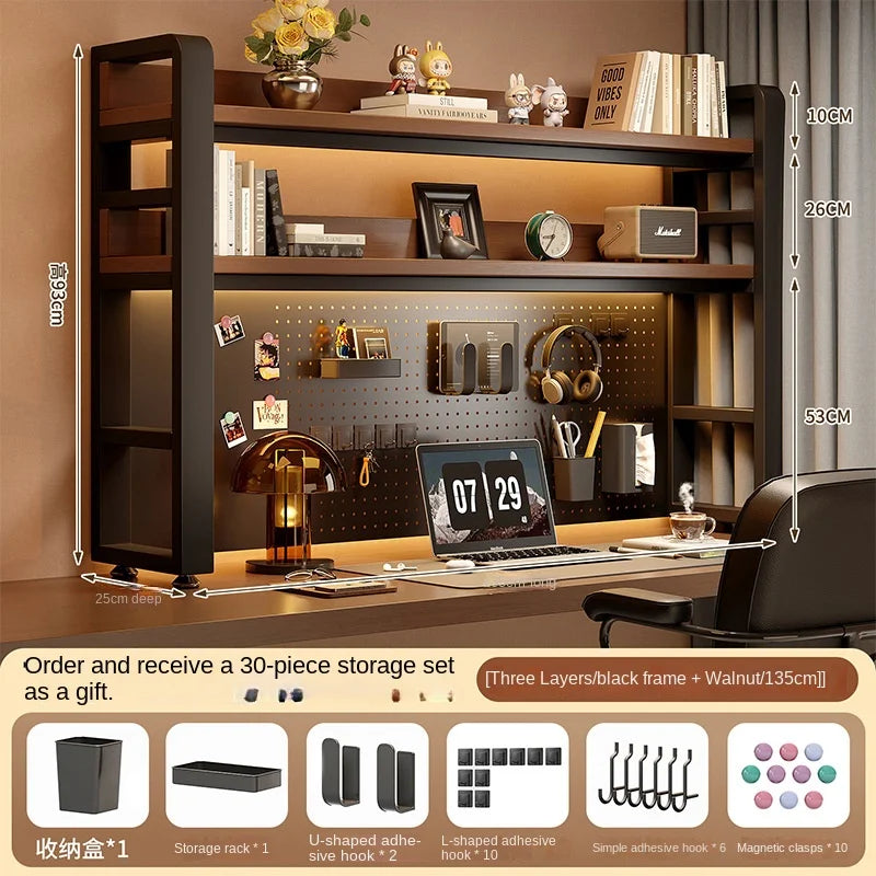 Desktop Shelving Unit Pegboard Desk/Computer Desk Multi-Layer