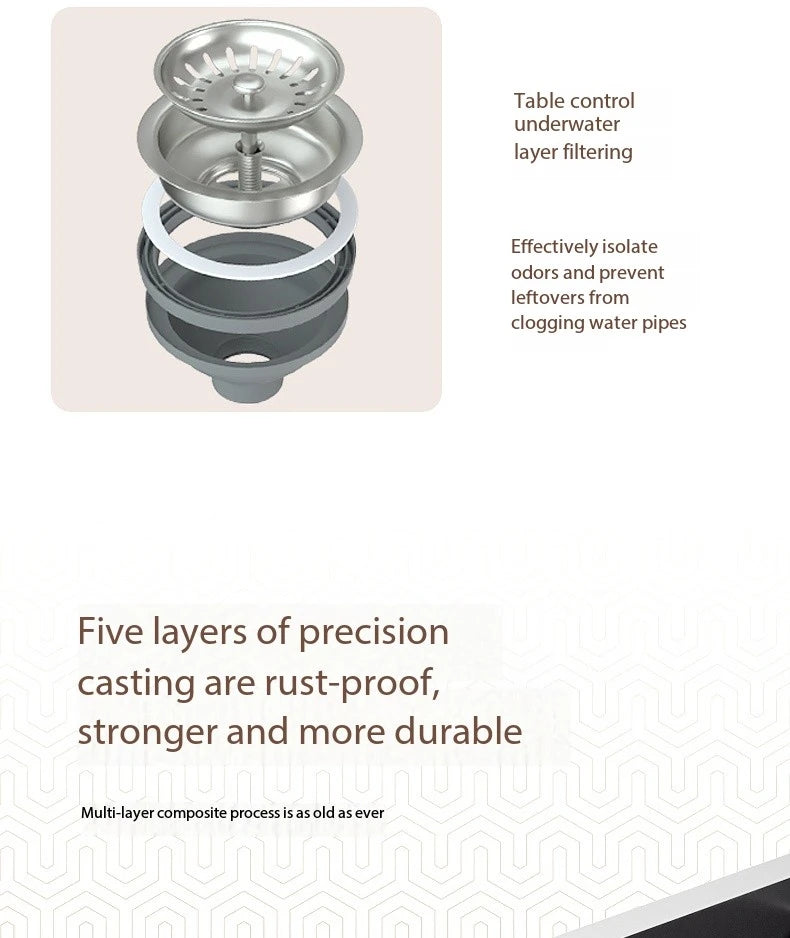 Waterfall Sink Nanometer 304 Stainless Steel Large Slot
