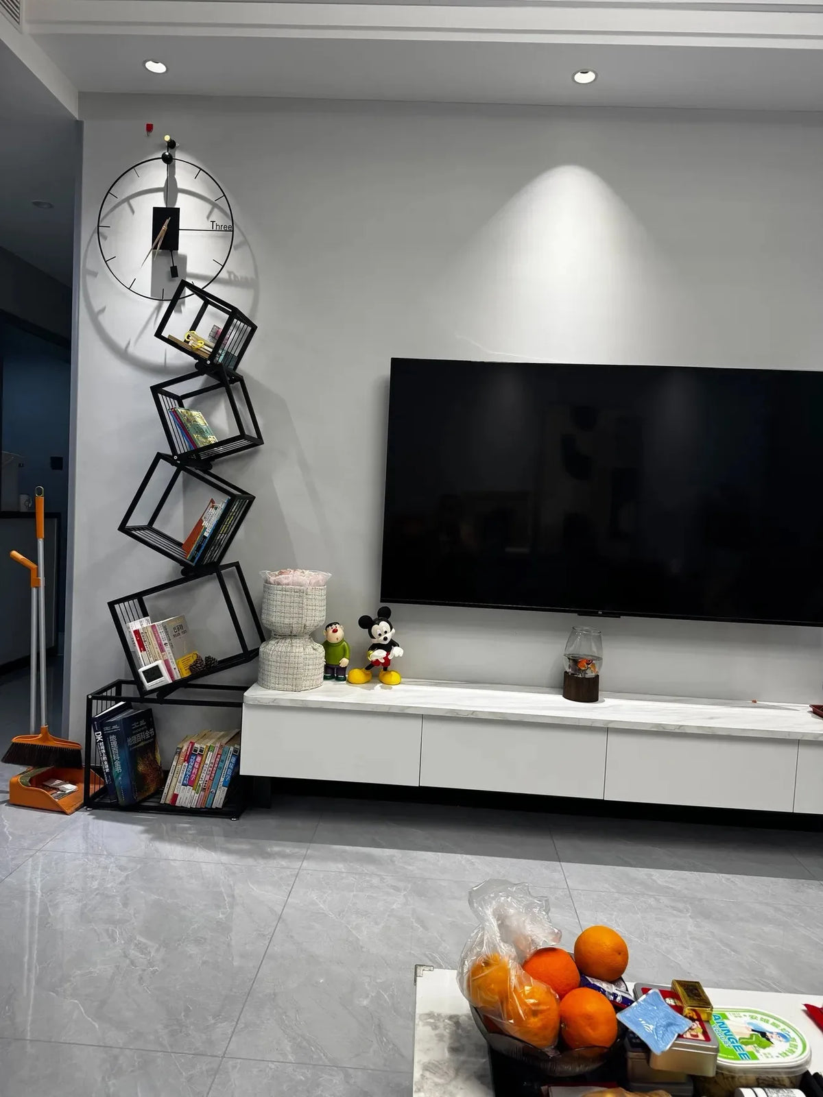 Modern Living Room Decor Iron Art Shelf Office