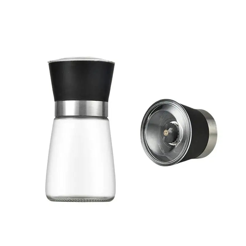 Salt Pepper Grinder Stainless Steel Glass Spice Bottle