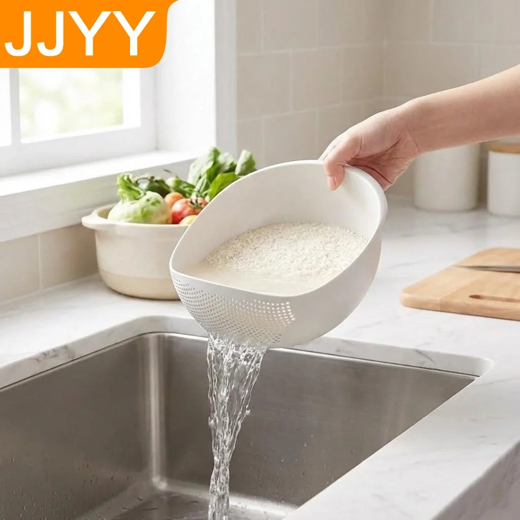 Sink Drainer Plastic Colander Handle Rice Strainer Bowl
