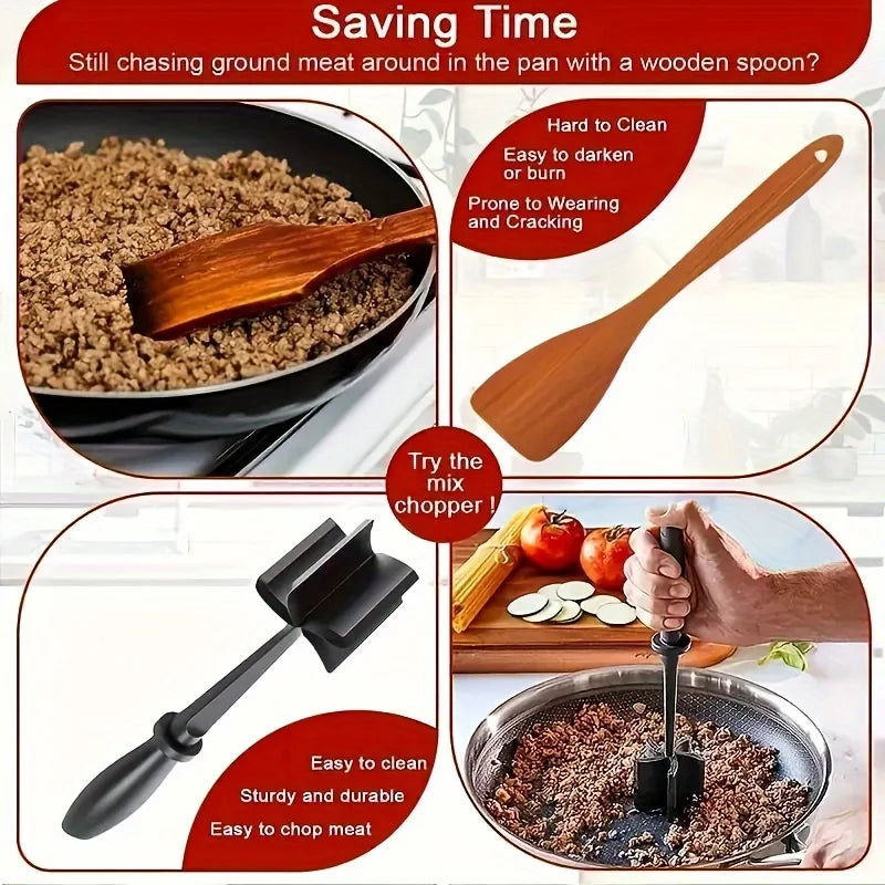 1pc Handheld Meat Chopper & Mixer Effortless Rice