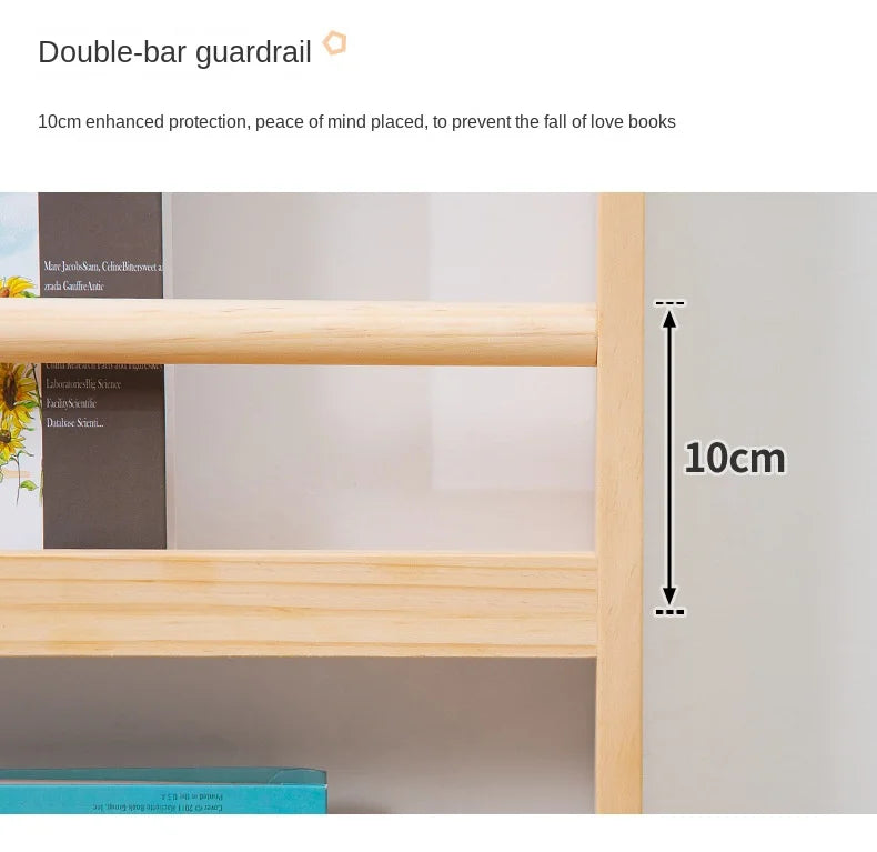 Solid Wood Narrow Bookshelf Door Backspace Saver Children