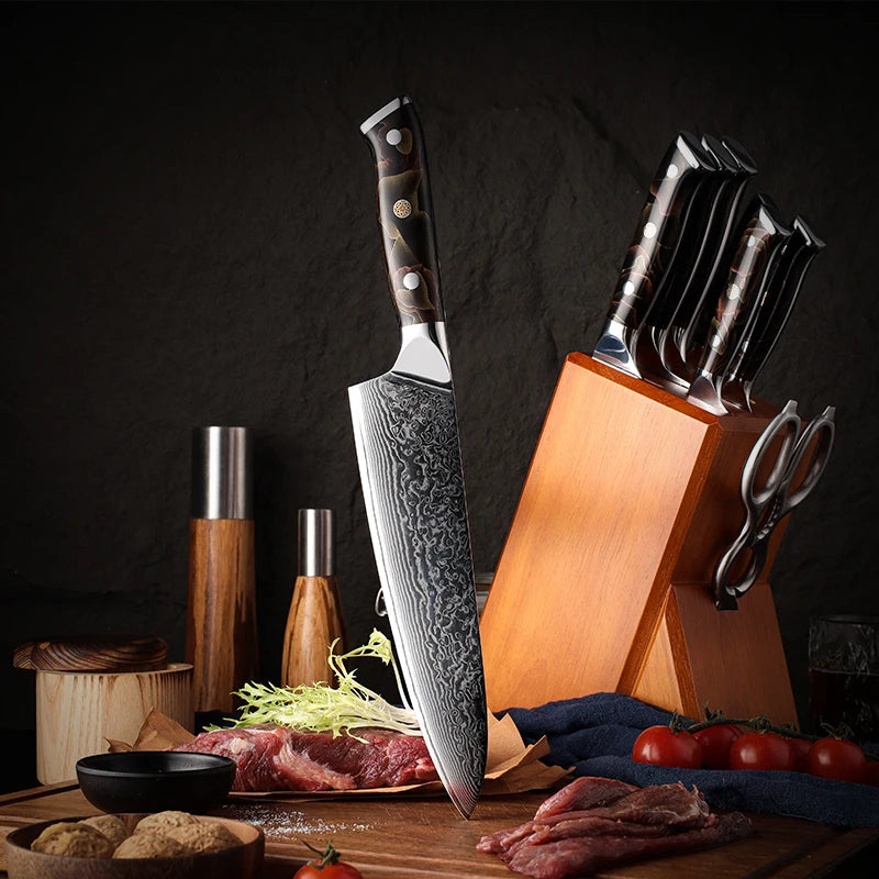 Grandsharp High Quality 1-10pcs Knife 67 Layers Damascus