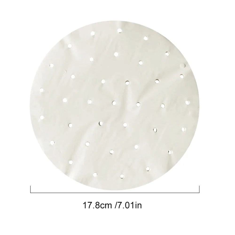 100pcs Durable 4/5/6/7/8in Steamer Paper Disposable Round Bread