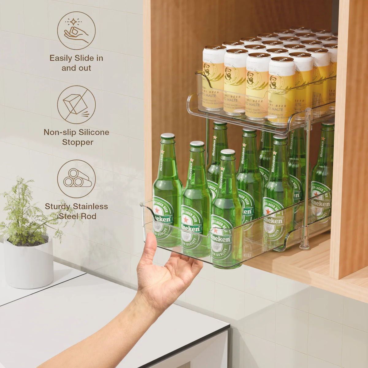 Tier Under Sink Organizer Sliding Cabinet Basket Organizer