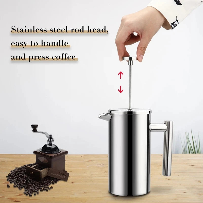 5l Coffee Maker French Press Stainless Steel Espresso