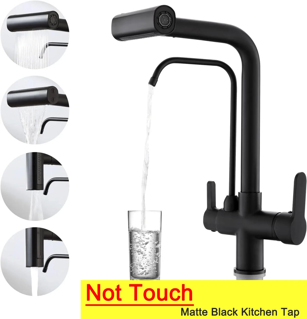 Waterfall Touch On Filter Faucets Brass Cold Pull