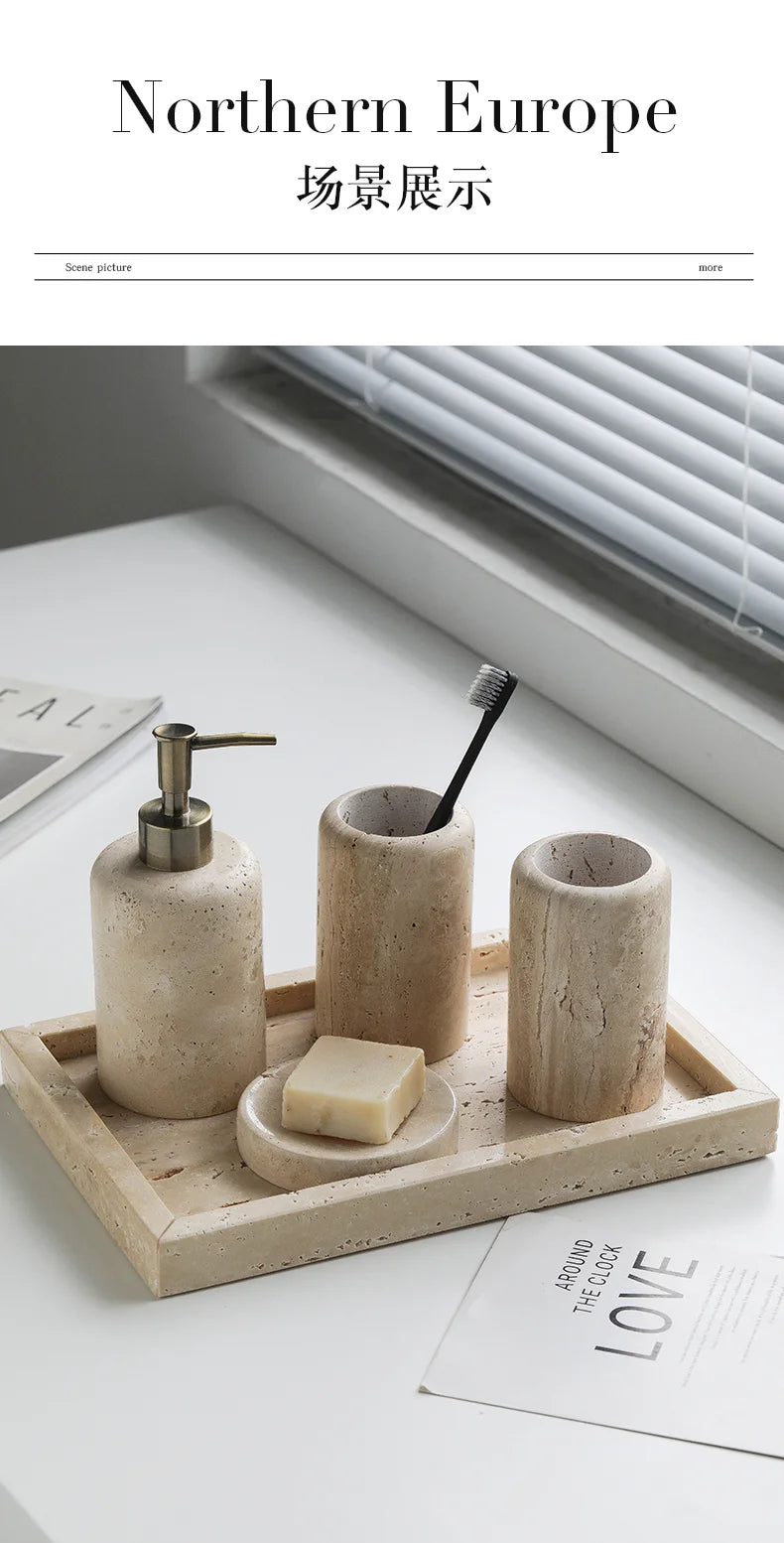 Ahunderjiaz-Wabi Sabi Style Soap Dispensers Bathroom Wash