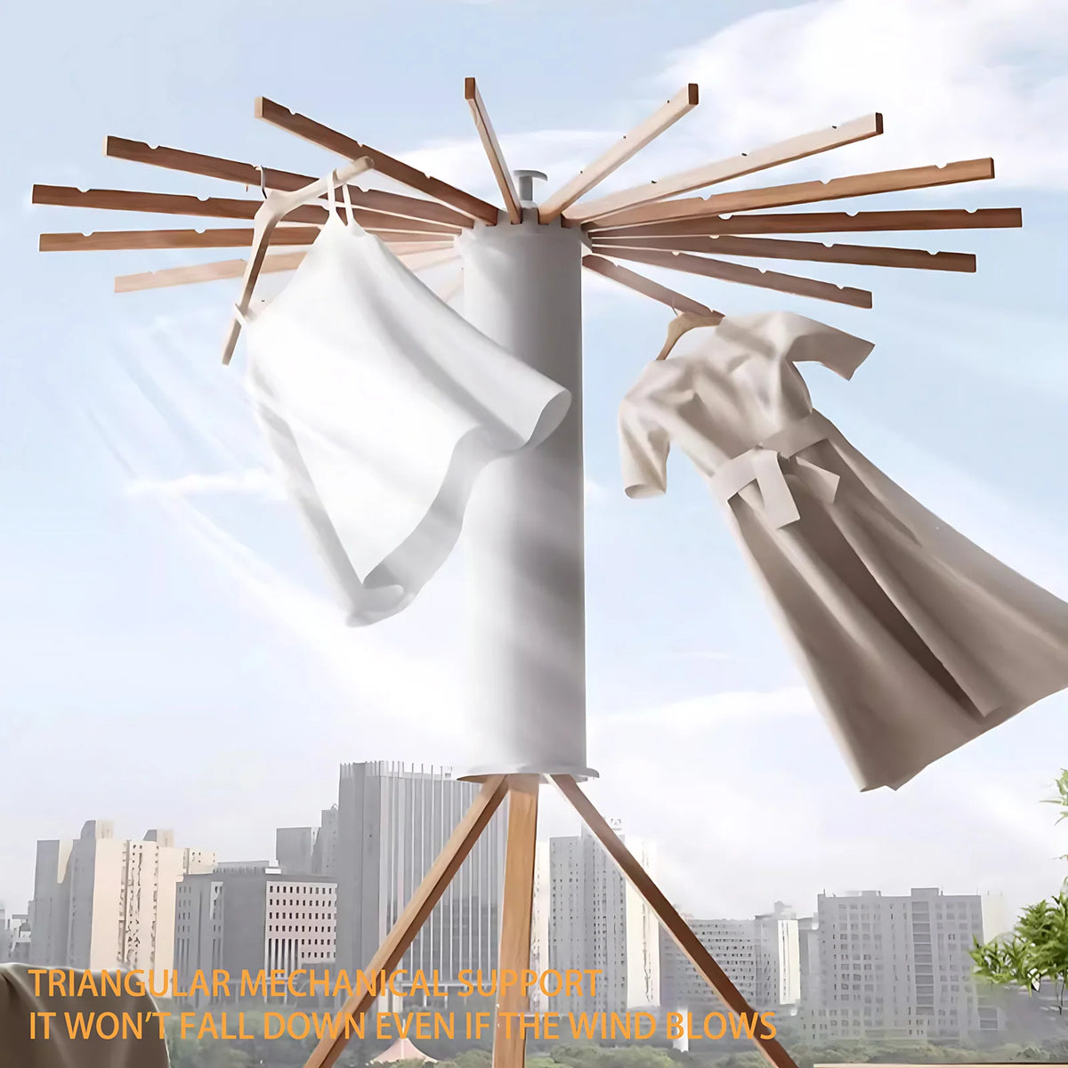 Folding Drying Rack Floor Standing Swivel Laundry Rack