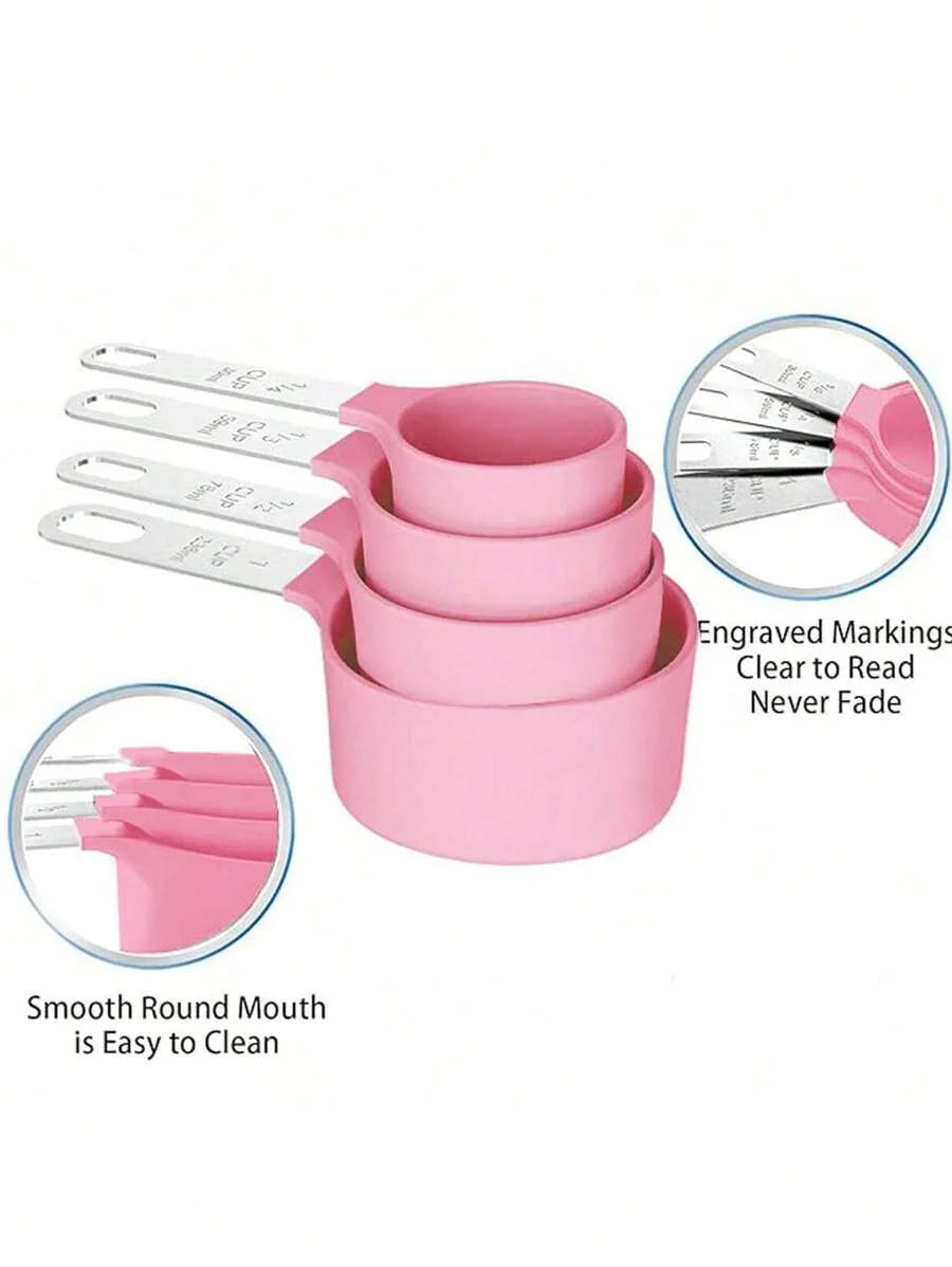 8pcs Measuring Cups & Spoons Stackable Nesting Measure
