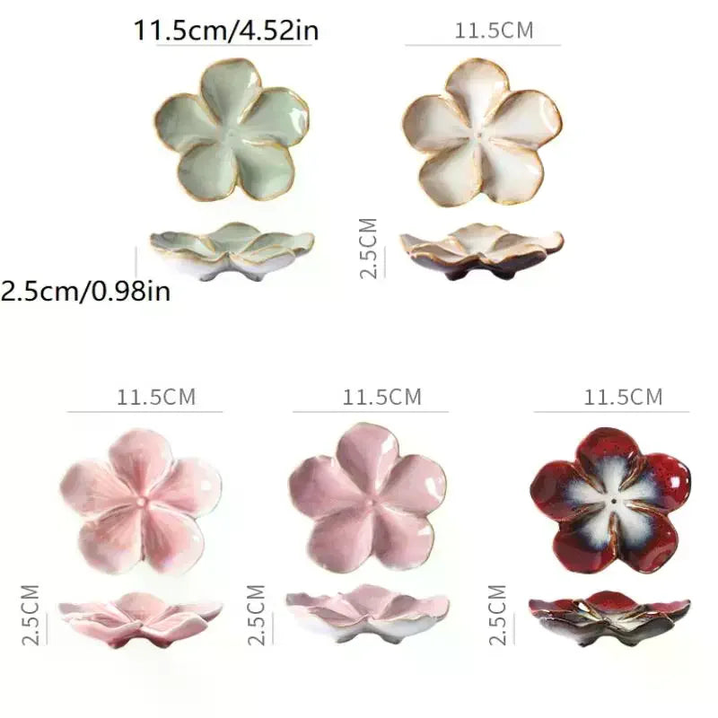 1pcs Ceramic Craft Dish Flower Shaped Small Dish